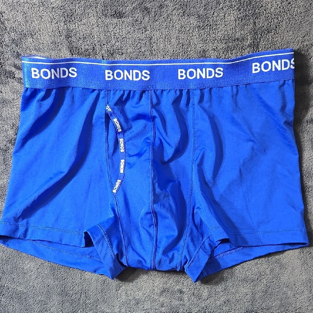 Bonds Blue Boxer Briefs with Elastic Waistband